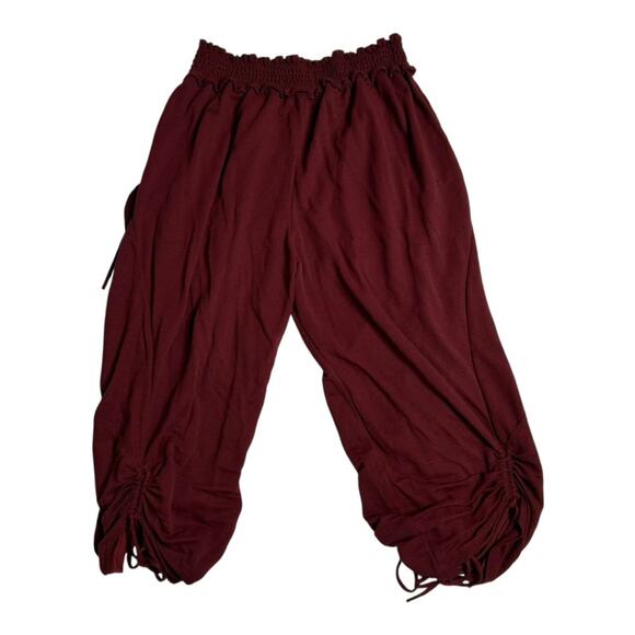 Free People Beach I'm So Fly Pants Burgandy Size M - Picture 3 of 10